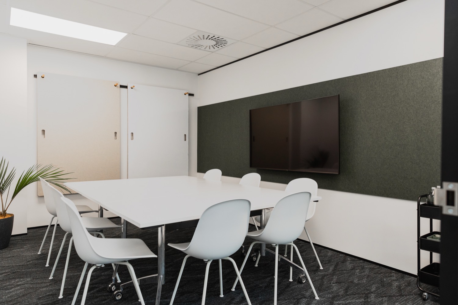 Boardroom with presentation screen